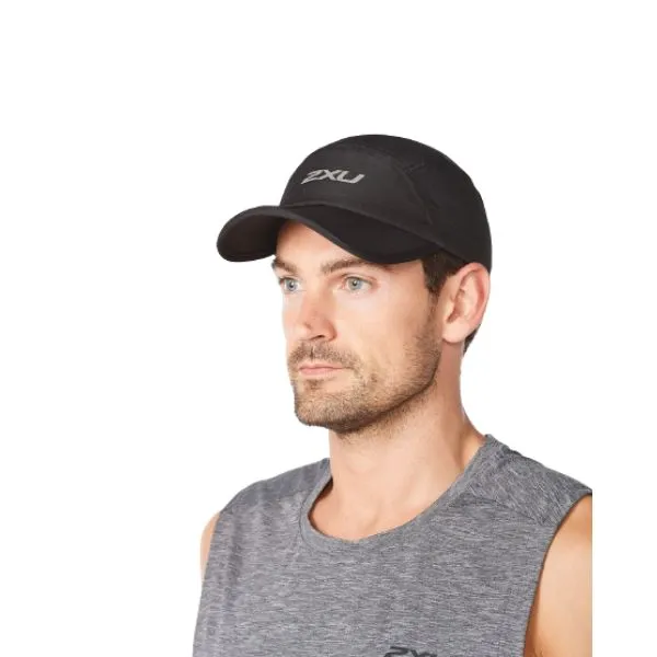 2XU  - Packable Run Cap (Black /Silver Reflective)