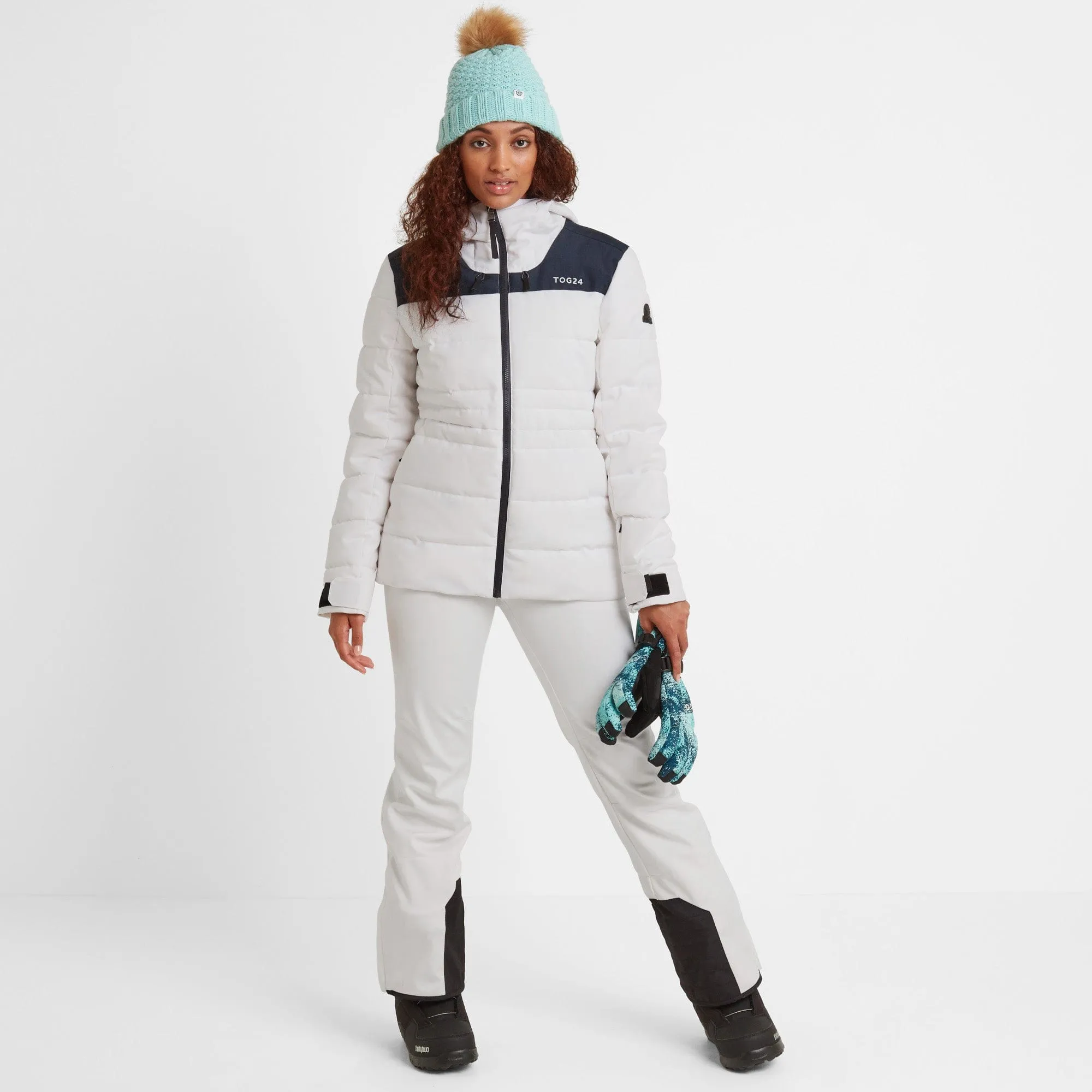 Anvil Womens Insulated Padded Ski Jacket - Optic White