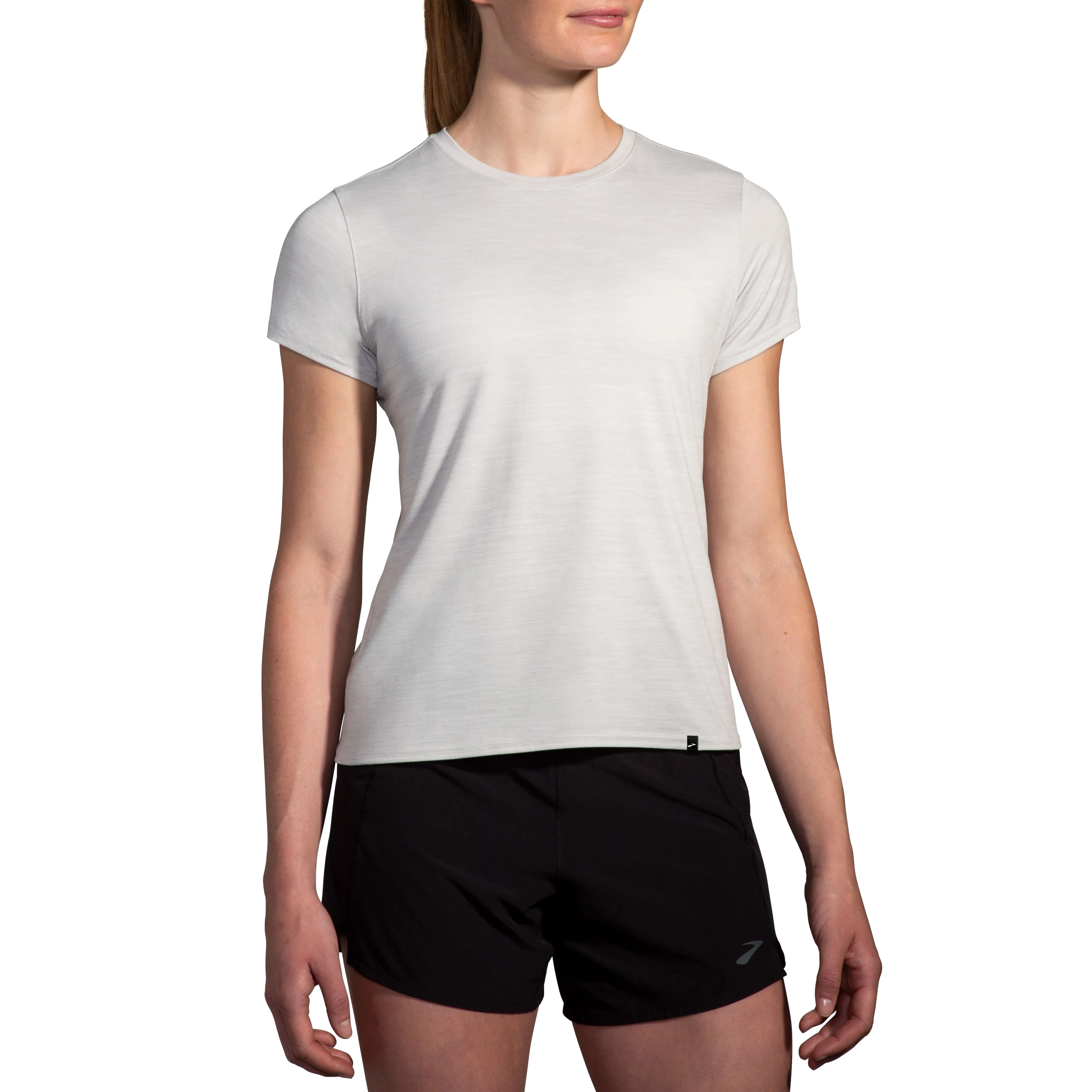 Brooks | Luxe Short Sleeve | Women's | Heather Light Ash