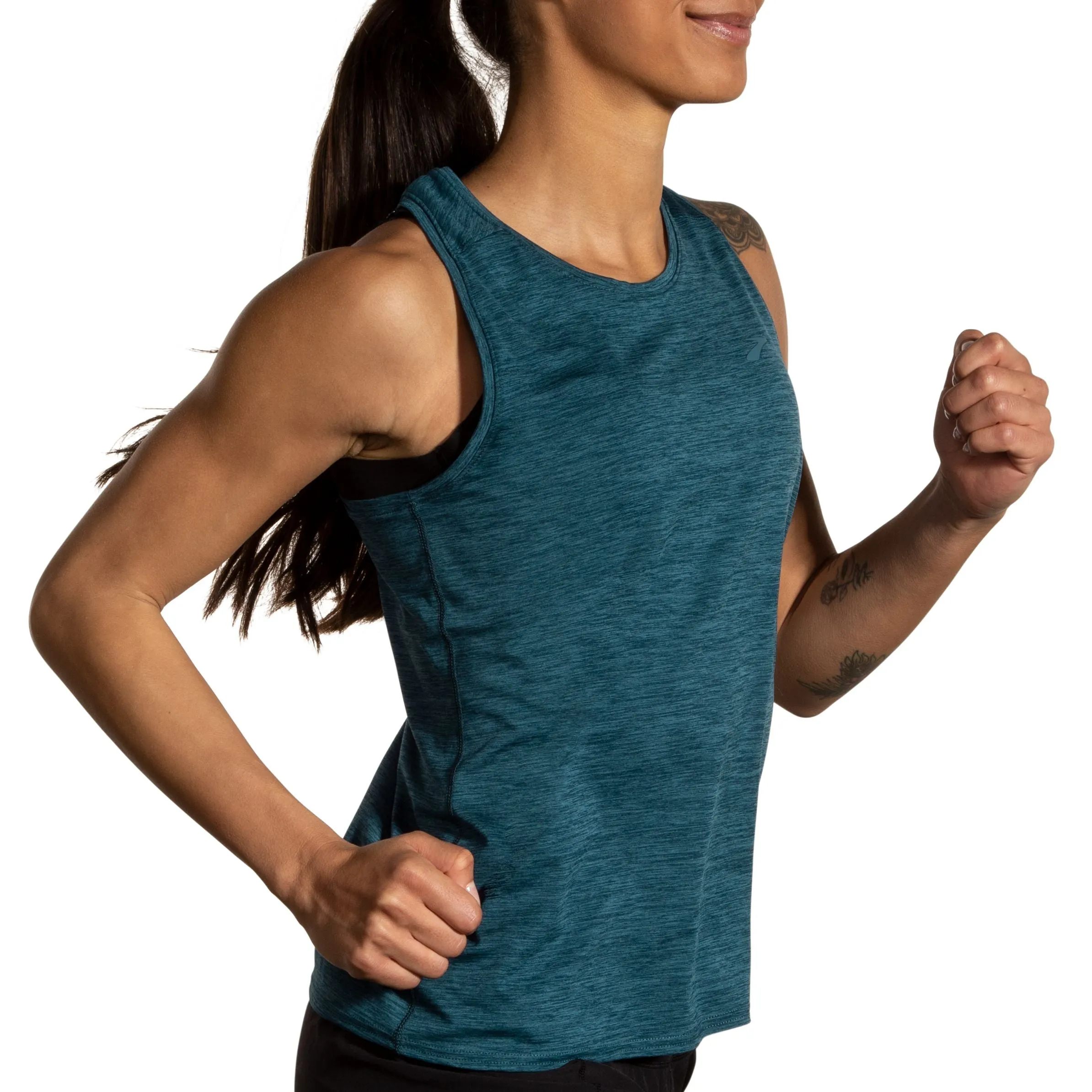 Brooks | Luxe Tank | Women's | Heather Ocean Drive