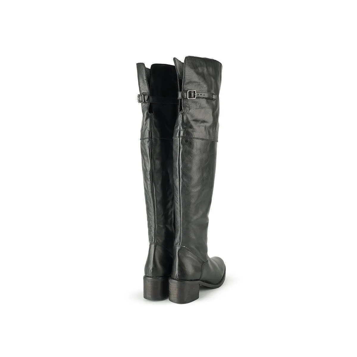 Buffalo High Boots Leather Black Colour For Women