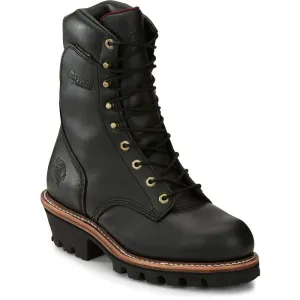 Chippewa Men's 9" Steel Toe WP 400G Ins Logger Work Boot - Black - 59410