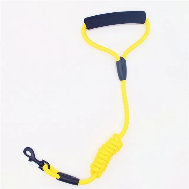 Comfortable 4ft Shock Absorbing Dog Leash with Cushioned Foam Handle