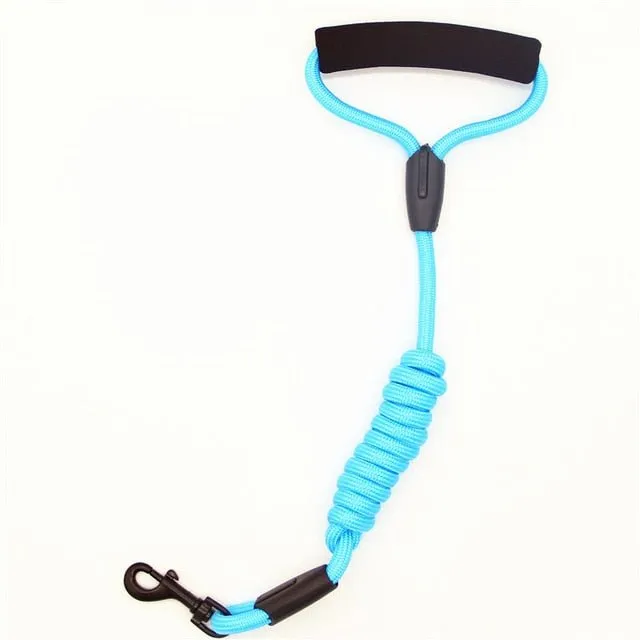 Comfortable 4ft Shock Absorbing Dog Leash with Cushioned Foam Handle