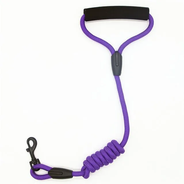 Comfortable 4ft Shock Absorbing Dog Leash with Cushioned Foam Handle