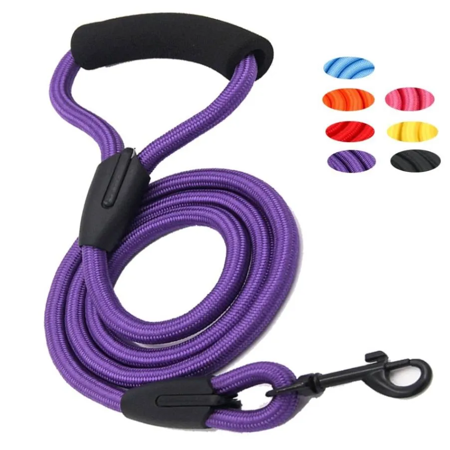 Comfortable 4ft Shock Absorbing Dog Leash with Cushioned Foam Handle