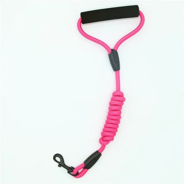 Comfortable 4ft Shock Absorbing Dog Leash with Cushioned Foam Handle