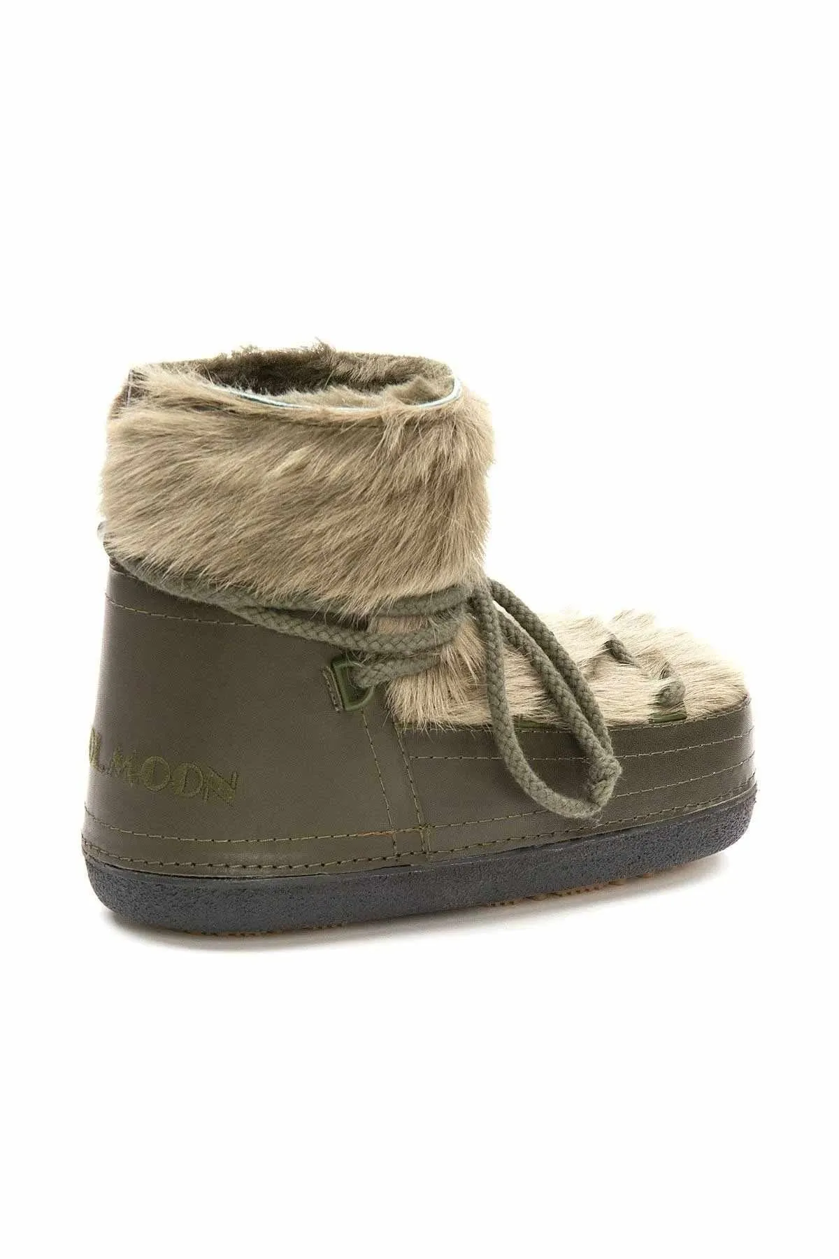 Cool Moon Women's Genuine Fur Snow Boot SCB 251316 Khaki