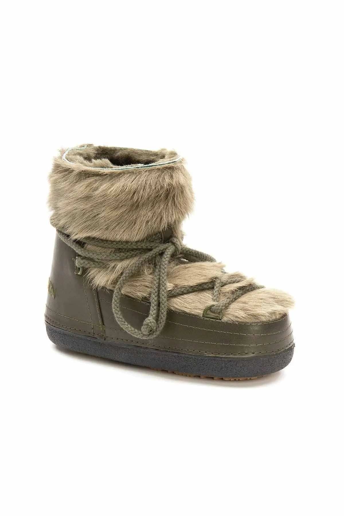 Cool Moon Women's Genuine Fur Snow Boot SCB 251316 Khaki