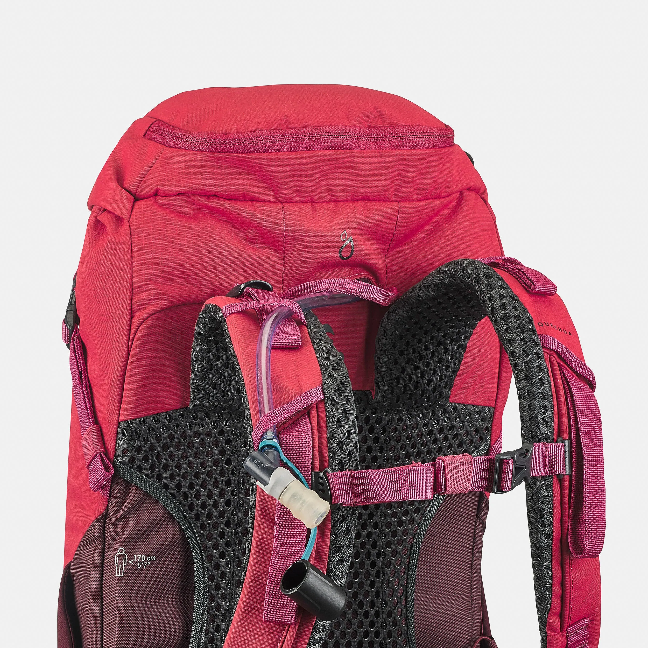 Hiking backpack Quechua MH500 20 l, red/maroon