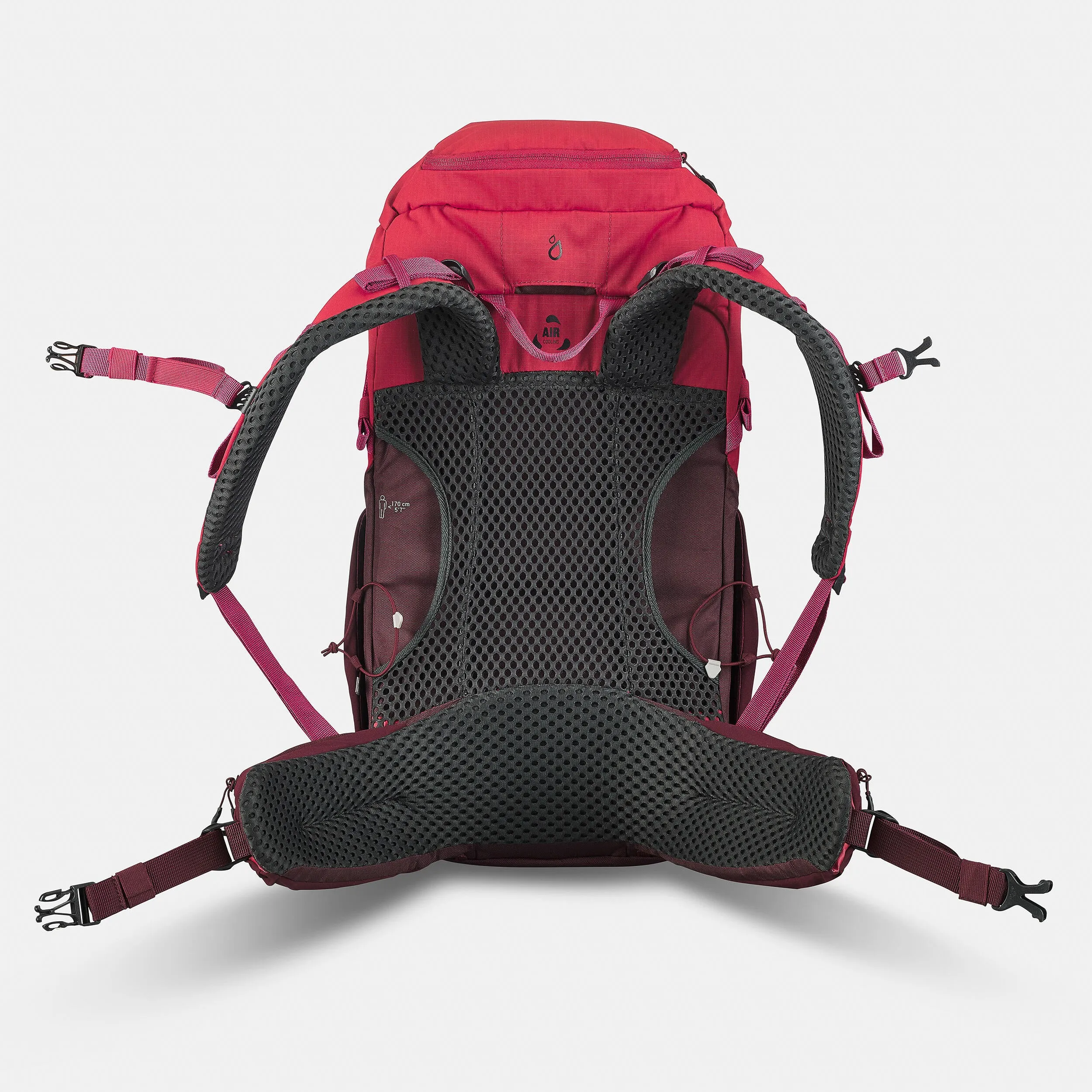 Hiking backpack Quechua MH500 20 l, red/maroon