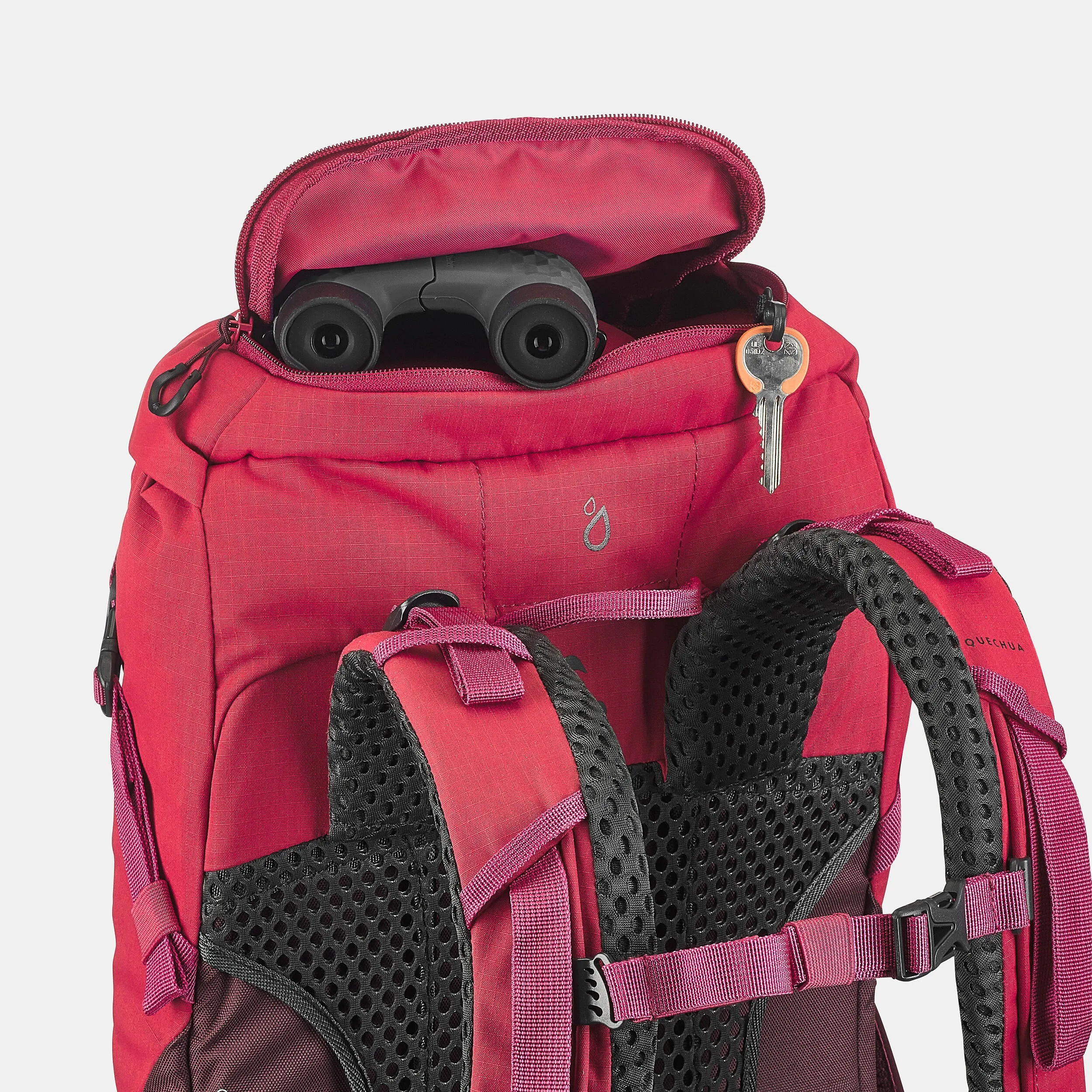 Hiking backpack Quechua MH500 20 l, red/maroon