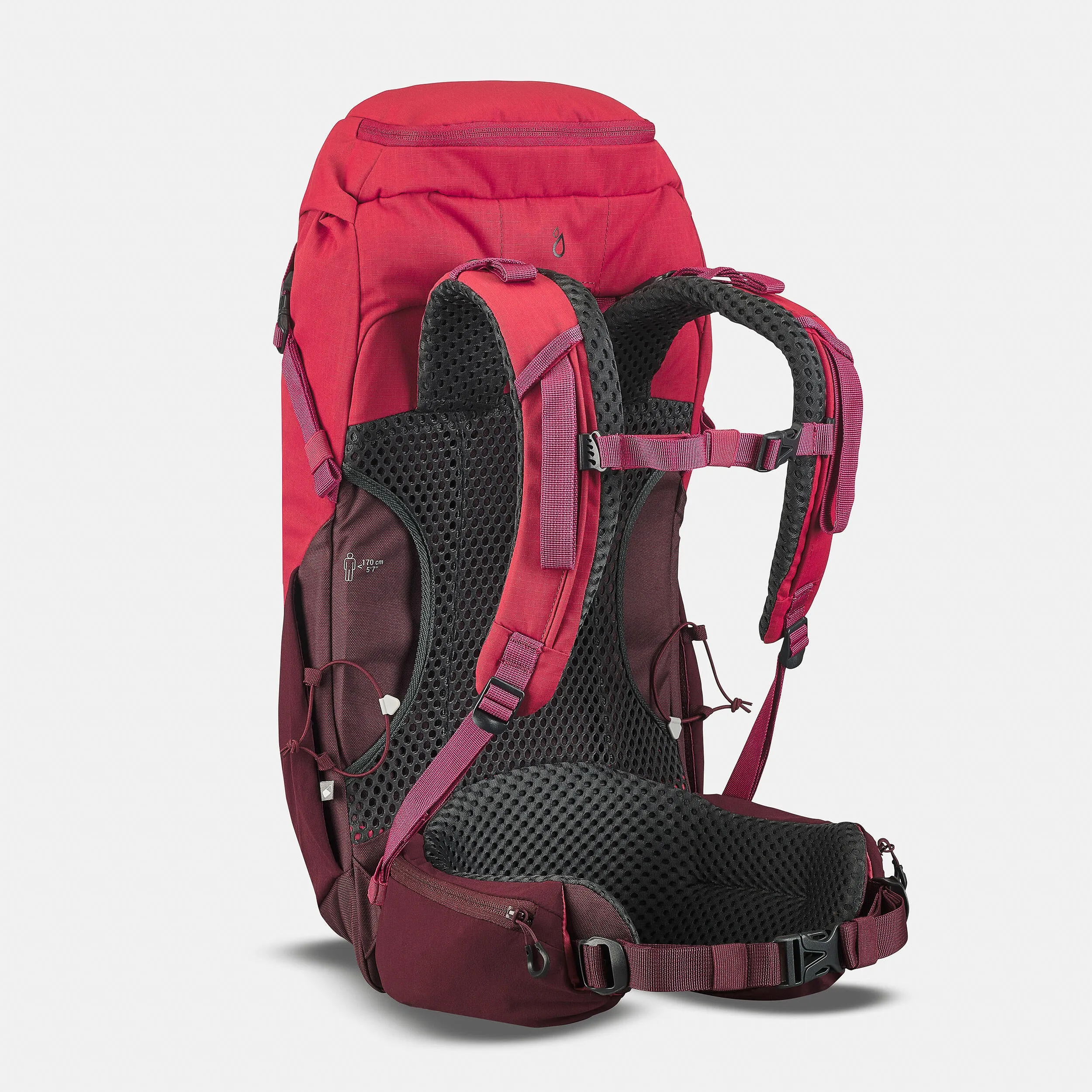 Hiking backpack Quechua MH500 20 l, red/maroon