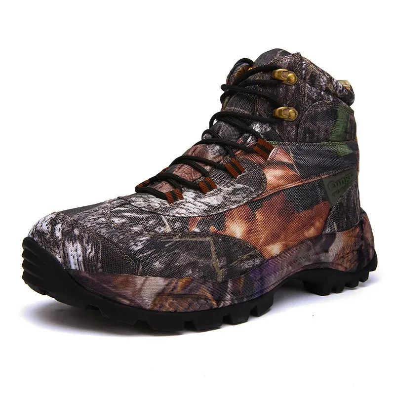 Hiking Camouflage Genuine Leather Boots