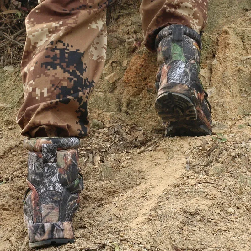 Hiking Camouflage Genuine Leather Boots