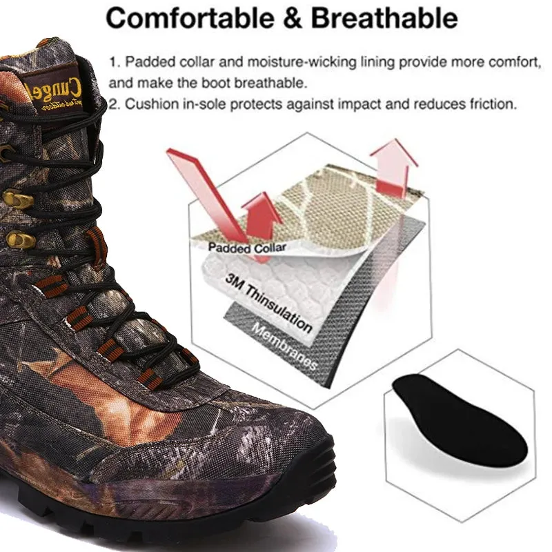 Hiking Camouflage Genuine Leather Boots