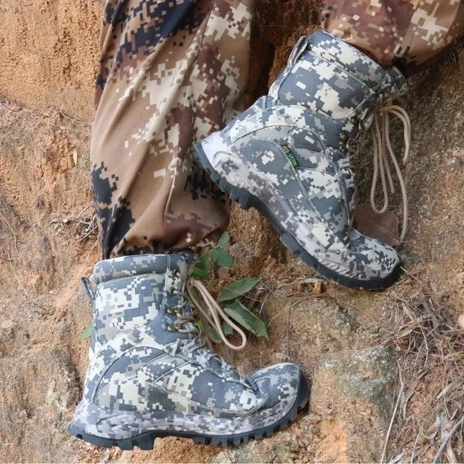 Hiking Camouflage Genuine Leather Boots