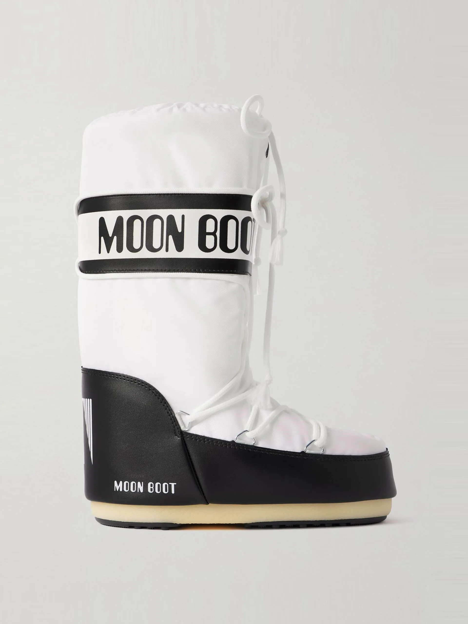 Icon shell and faux leather snow boots