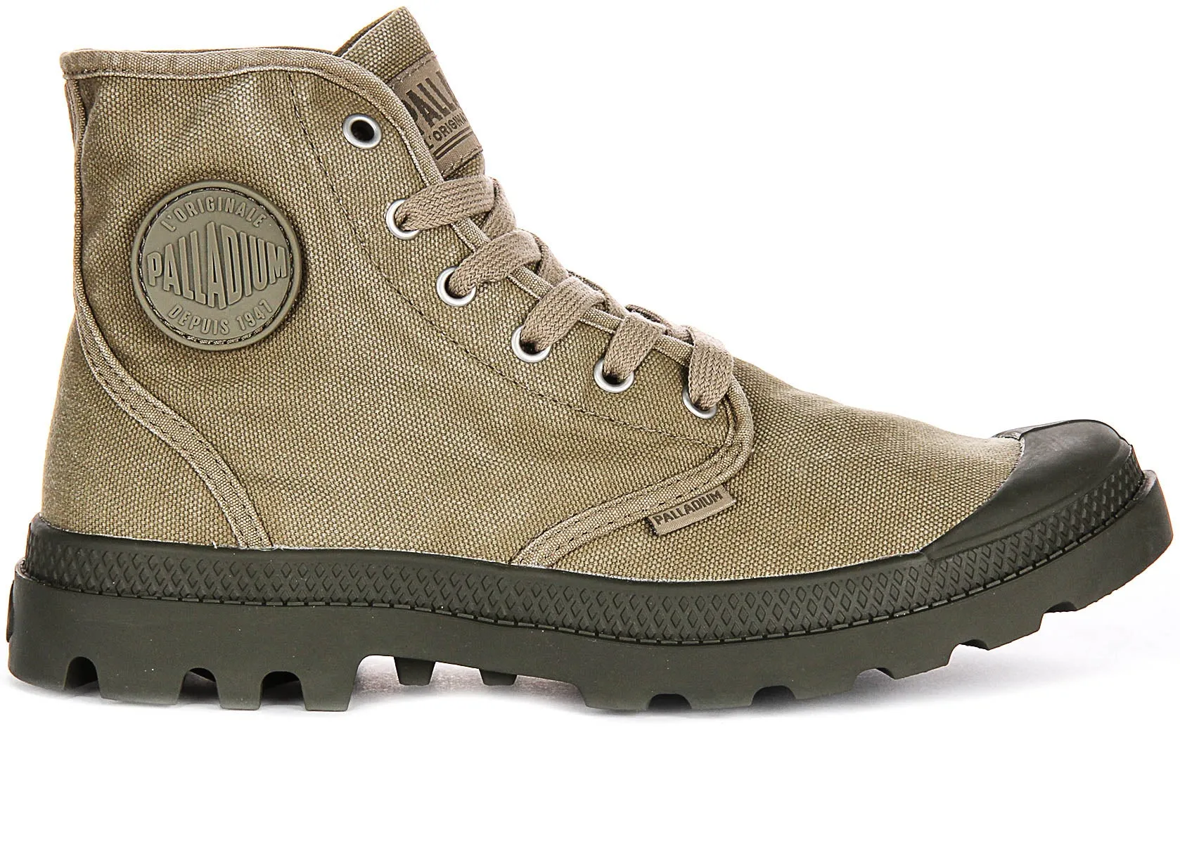 Palladium Pampa Hi In Dusky Green For Men