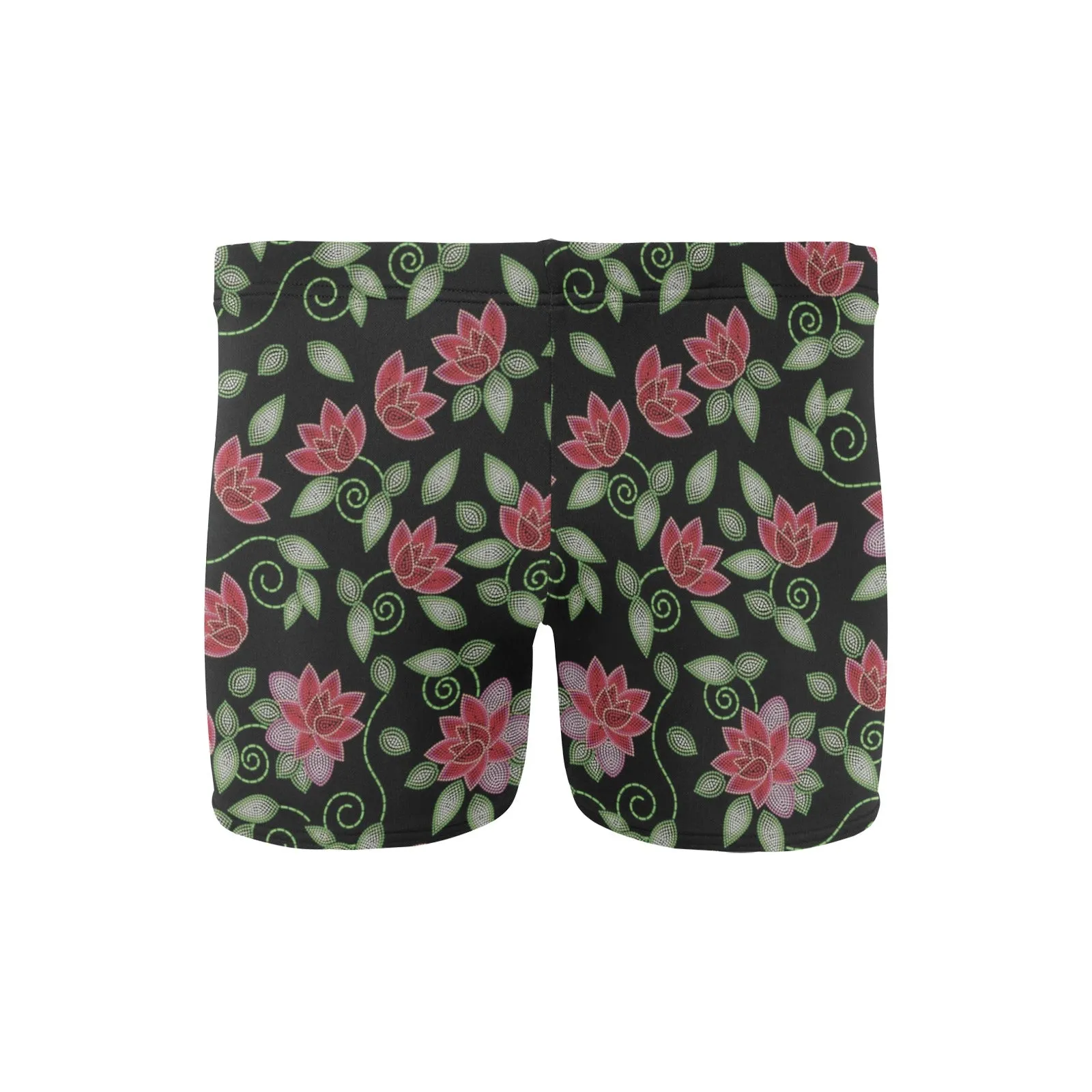 Red Beaded Rose Men's Swimming Trunks