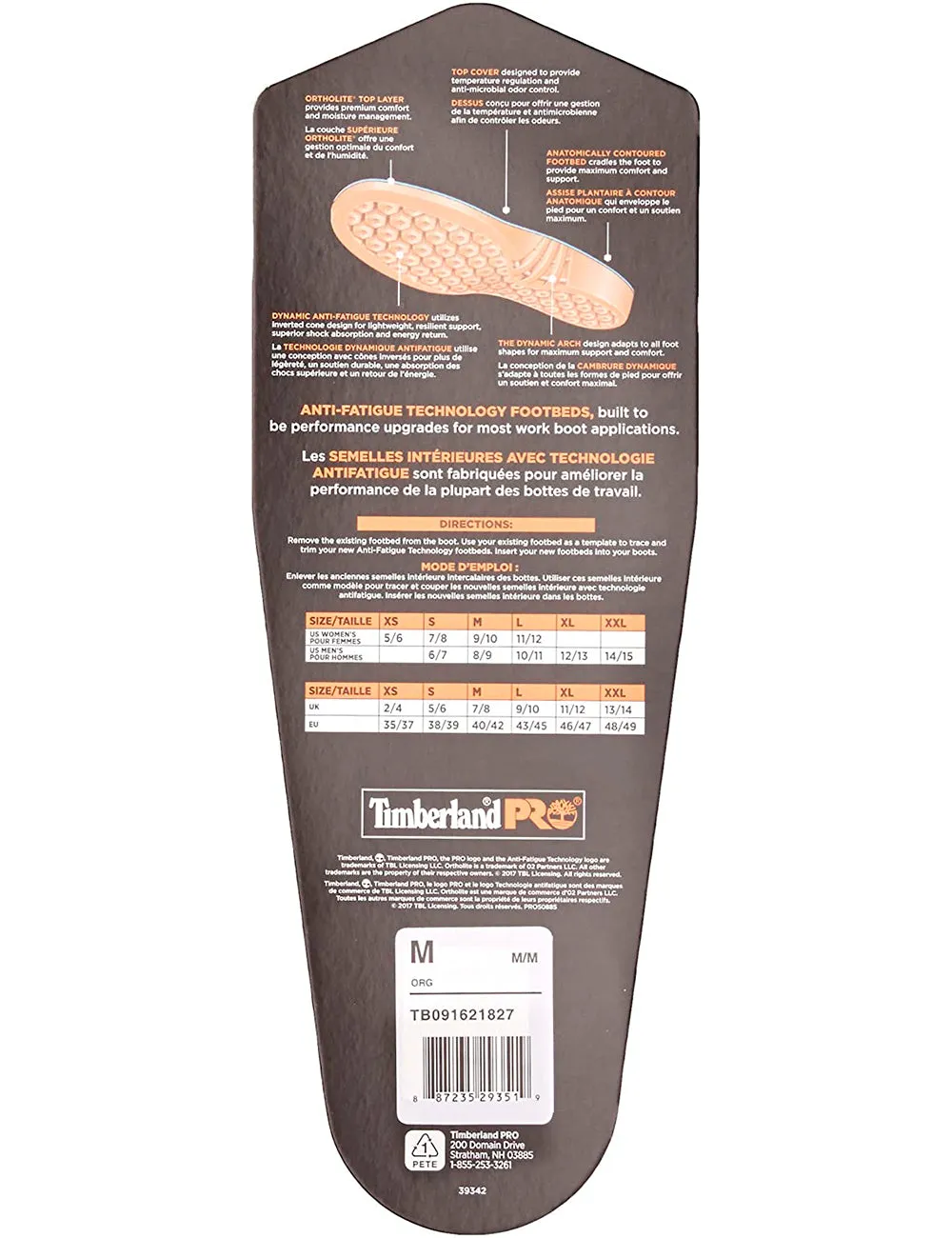 Timberland PRO Men's Anti-Fatigue Technology Replacement Insole