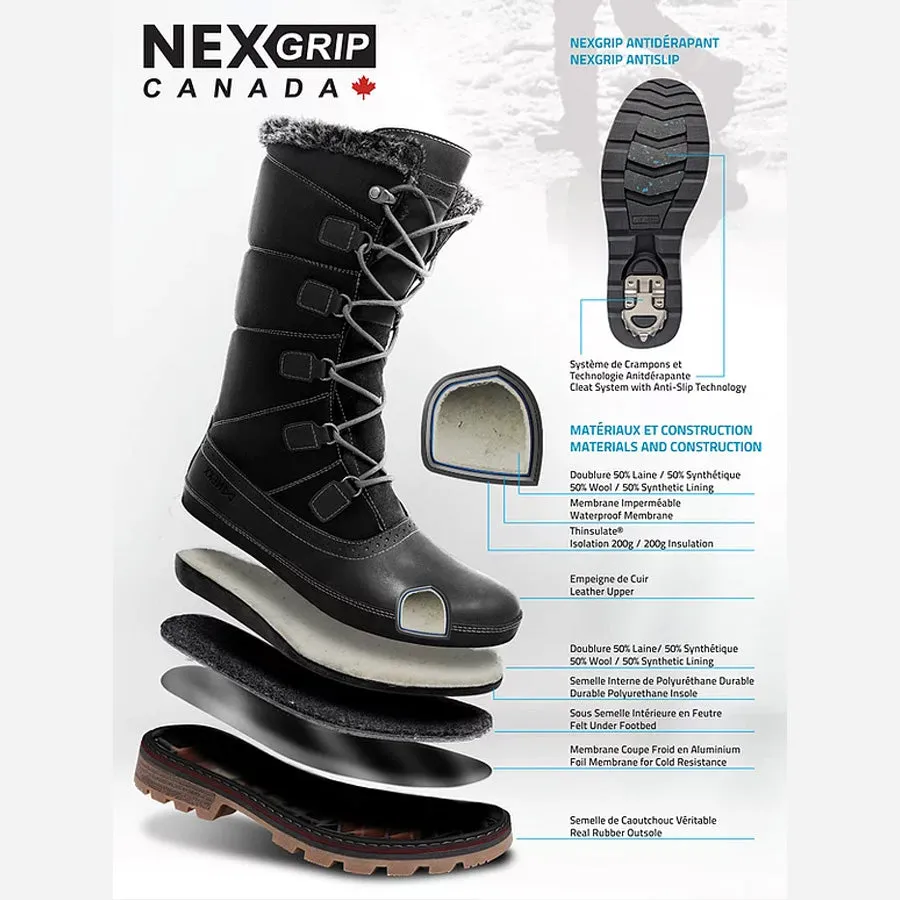 Women's NexGrip Ice Wonder Hi (Black Leather)