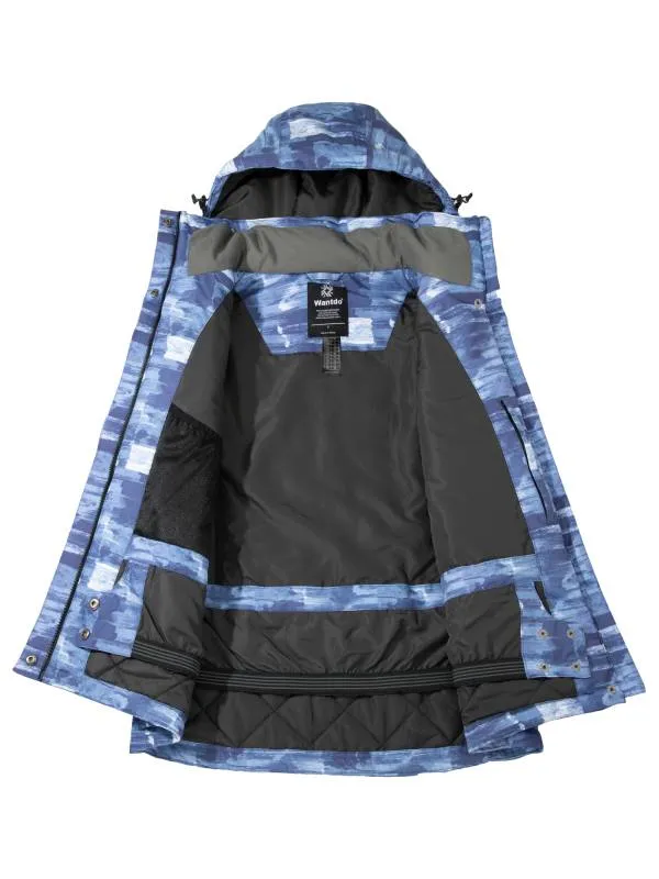 Women's Waterproof Ski Jacket Windproof Colorful Print